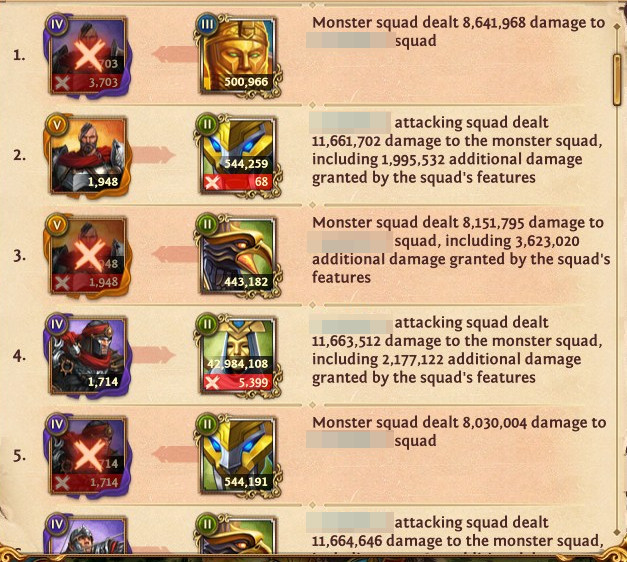 Epic march results shown in game